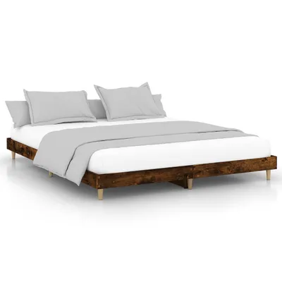 Obrázek produktu pro vidaXL Rám postele bez matrace kouřový dub 120x200 cm materiál na bázi dřeva