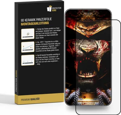 Produktbild von 4x 9D Keramik für Samsung Galaxy S21 FULL-COVER Panzerfolie Displayschutz Panzerschutz Schutzfolie Displayfolie Folie ANTI-SHOK ANTI-BRUCH-ANTI-STOß