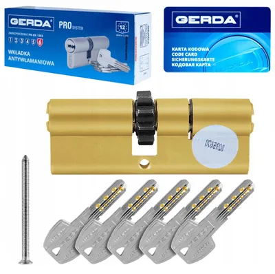Produktbild von GERDA PROsystem Einbruchhemmender Schließzylinder Messing 60/70 mm