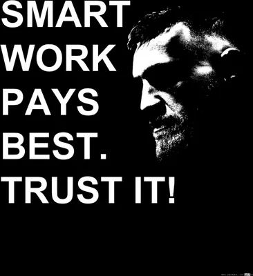 Obrázek produktu pro Citace uměleckého tisku obrazu - Chytrá práce se vyplatí nejlépe. Trust It!, Conor McGregor (50 x 40 cm)
