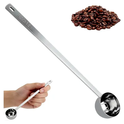 Produktbild von Edelstahl Kaffeelöffel mit langem Griff, 30ML Messlöffel für gemahlenen Kaffee, losen Tee und Pulver, 21,5CM