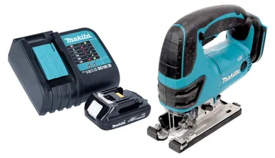 Immagine prodotto di Makita DJV 180 SY1X Seghetto alternativo a batteria 18 V 135 mm + 1x batteria 1,5 Ah + caricabatteria