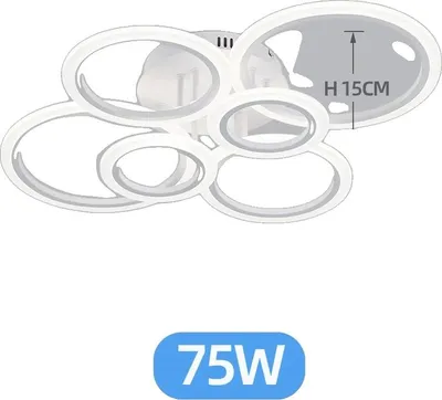 Obrázek produktu pro Stropní svítidlo, stmívatelné, moderní design, 6 světel, aplikace s RC stmíváním