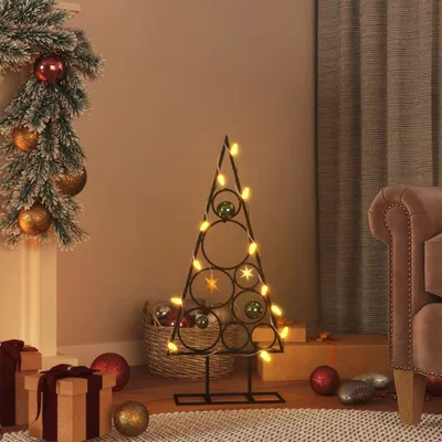 Zdjęcie produktu dla vidaXL Metalowa ozdoba choinkowa czarna 60 cm