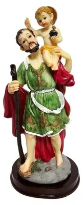 Obrázek produktu pro Socha svatého Kryštofa, výška 21,5 cm - Umění sakrální