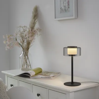 Obrázek produktu pro Paul Neuhaus stolní lampa RIKA LWH 15x15x33 cm černá stolní lampa svěrka lampa