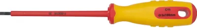 Produktbild von SW-Stahl 33100L-3.0 Schraubendreher VDE I Schlitzschraubendreher 3,0 x 100 mm I Elektriker Werkzeug I Elektro Schraubendreher