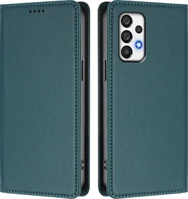 Image de Etui en cuir pour Samsung Galaxy A72, étui magnétique en cuirPolyuréthaneavec support Vert