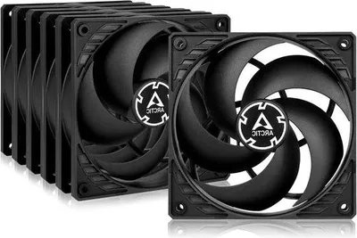 Obrázok produktu pre 120 mm ventilátor do počítača, 5 ks, čierny vysokotlakový ventilátor