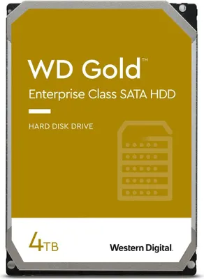 Produktbild von Western Digital Gold WD4004FRYZ, 4 TB, 7200 RPM, 128 MB, 3.5", Serial ATA III