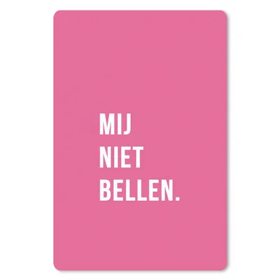 Produktbild von MuchoWow® Mauspad Mousepad Zitate - Sprichwörter - Ruf mich nicht an. - Rosa - Weiß 18x27 cm - Mousepads - Maus Mat - Pad - Mausunterlage