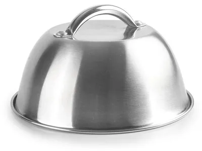 Grillabdeckung aus Edelstahl, 14 cm, Silber