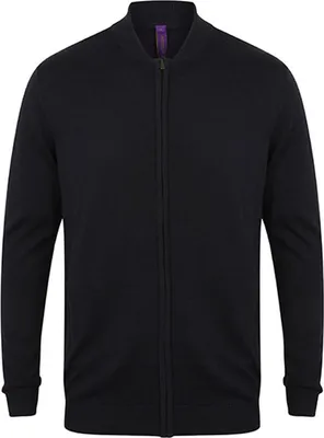 Immagine prodotto di Henbury H718 | Giacca bomber in maglia da uomo - Colore: Navy - Taglia: XXL