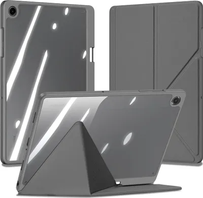Zdjęcie produktu dla Pokrowiec ochronny z klapką do Galaxy Tab A11 Plus / A9 Plus, Dux Ducis Magi, przezroczysty szary