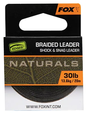 Zdjęcie produktu dla Fox Linka przyponowa Naturals Braided Leader 20 m 40 lb/18,1 kg