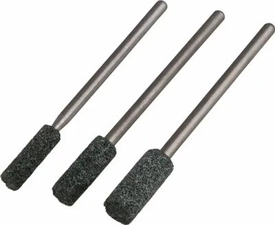 Image de Wolfcraft - 3 Meules Abrasives Sur Tige Pour Affûter Chaines De Tronçonneuse - 2175000