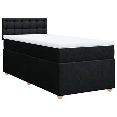 Produktbild von vidaXL Boxspringbett mit Matratze Schwarz 90x200 cm Stoff