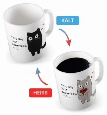 Imagen del producto de Taza mágica con un mensaje de gato
