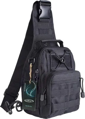 Produktbild von G4Free Taktischer Brustrucksack Schwarz Militär Outdoor EDC Camping Wandern