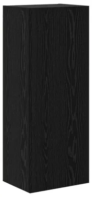 Image de vidaXL Meuble TV mural noir imitation chêne 40,5 x 30 x 102 cm
