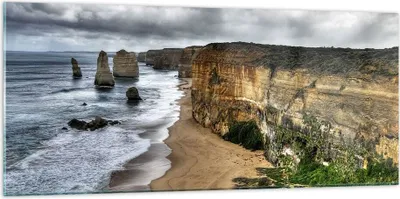 Produktbild von Bilder auf glas - Strand Ozean Landschaft - 120x50cm - Glasbilder - Wandbilder - Kunstdruck - zum Aufhängen bereit - Wanddekoration aus Glas - Glas Bilder - Wandbild auf Glas - GAB120x50-0141