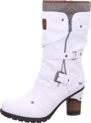 Produktbild von Mustang Damen Stiefel mit Zierreißverschluss 15M0162001, Größe:39 EU, Farbe:Weiß