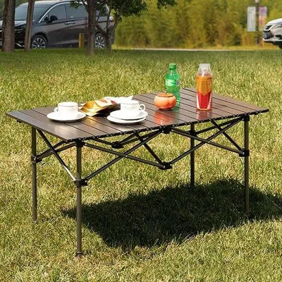 Immagine prodotto di Tavola da spiaggia pieghevole per attività all'aperto, viaggi e campeggio - tavola da spiaggia leggera, 55 x 95 x 50 cm