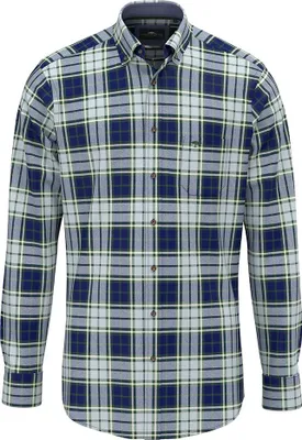 Produktbild von Brushed Twill Check, B.D., 1/1 736 dark leaf Größe M