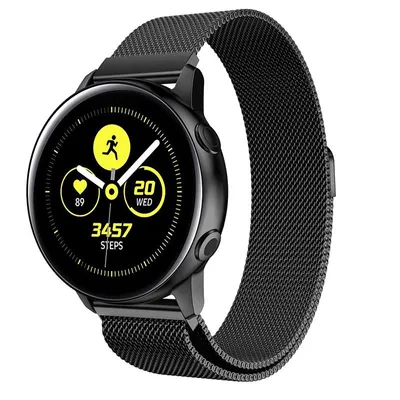 Produktbild von 20mm Armband für Samsung Galaxy Watch 7 6 5 4 40mm 44mm, uvm, Edelstahl Mesh Milanaise Ersatzarmband Magnetverschluss - Anthrazit