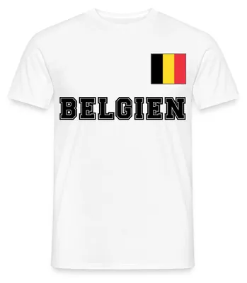 Produktbild von Spreadshirt Belgien Trikot | Belgien Fußball Männer T-Shirt, M, Weiß