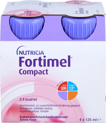 Image de NUTRICIA Fortimel Compact 2,4 boisson énergétique au goût de fraise, solution de 125 ml