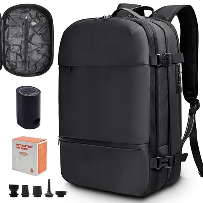 Imagen del producto de Mochila de viaje para hombre, impermeable, de 60 litros, apta para ordenador portátil de 17 pulgadas y equipaje de mano