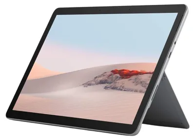 Produktbild von Microsoft Surface GO 2 Tablet, 10,5 Zoll, 4 GB RAM, 64 GB SSD, Dual-Core Intel Pentium Gold 4425Y, Windows 10 Home, Platin