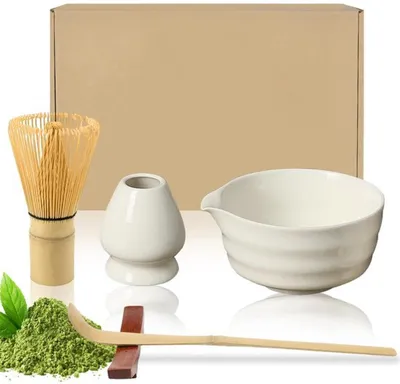 Produktbild von Keramische theeset 4-teilig für traditionellen Matcha-Zubereitung zu Hause