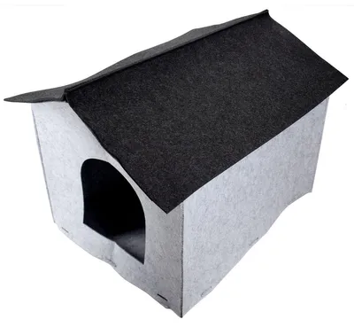 Produktbild von Filzhaus für Hund u. Katze Filzhöhle 44x40x49cm grau/anthrazit faltbar
