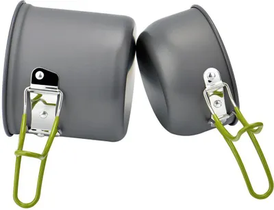 Image de Batterie de cuisine ultralégère pour le camping, set de vaisselle pour l'extérieur, randonnée, pique-nique, voyage en sac à dos, vaisselle, casserole, poêle, 1-2 personnes