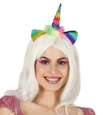 Produktbild von bunter Einhorn Haarreif für Mädchen