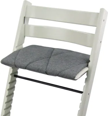 Produktbild von BAMBINIWELT Ersatzbezug, Kissen für Erwachsene kompatibel mit Hochstuhl/Kinderstuhl Stokke Tripp Trapp, Sitzkissen, Großes Kissen für Fußbrett, dunkelgrau