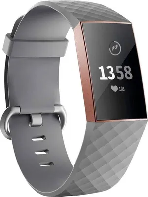 Immagine prodotto di Go Go Gadget – Braccialetto in silicone per bilancia – Braccialetto sportivo – Compatibile con Fitbit Charge 3 & 4 – Grigio
