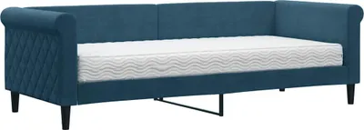 Produktbild von vidaXL Tagesbett mit Matratze Blau 80x200 cm Samt