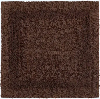 Produktbild von HOMESCAPES Duschvorleger braun 50x50 cm aus 100% Baumwolle