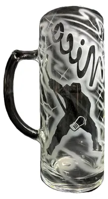 Produktbild von Personalisierter Bierkrug 0,5 l mit Eishockeymotiv und Namen