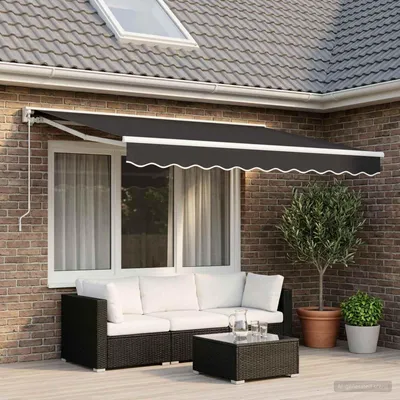Produktbild von vidaXL Ersatzstoff für Markise Grau 300x250 cm Polyester