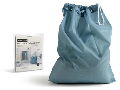 Image de Sacs de lessive "Linea Più" pour self-service, lot de 2, en tissu, de couleurs assorties, dimensions : 56,0 x 20,0 cm