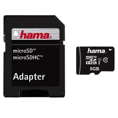 Produktbild von Hama 8GB microSDHC, MicroSDHC, Schwarz, UHS, Class 10, SD