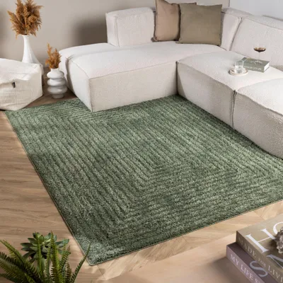 Produktbild von Volero - Teppich Skandinavisch - Lova Lines Grün - 160x230 cm - Wohnzimmer, Schlafzimmer, Jugendzimmer - Skandinavisch, Japandi