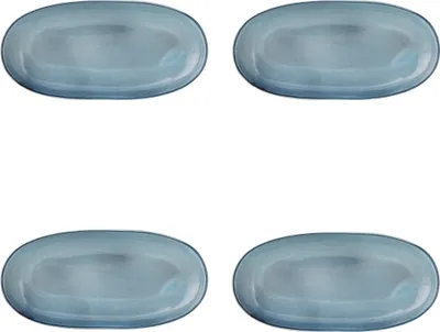 Produktbild von Bloomingville 4er Set Servierplatte Blau SANDRINE Steingut