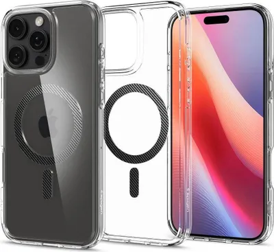 Produktbild von Spigen Ultra Hybrid (MagFit), Cover, Apple, iPhone 16 Pro, 16 cm (6.3"), Gold, Transparent