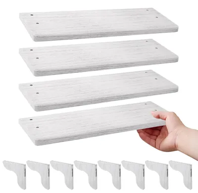 Holzplanken, Weiß, 14,7 x 40,52 x 13,5 cm, 1608 g