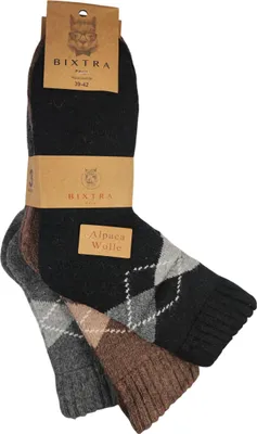 Produktbild von 3 Paar Alpaka Socken Wollsocken Herren Wintersocken,  Mix7/39-42